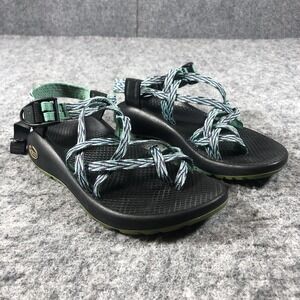 Chaco Z Strap Sandals Womens 7 Black Green Adjustable Hiking Sport Comfort
